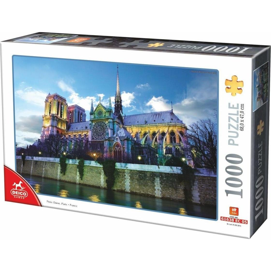 Deico Puzzle 1000 Frankreich, Paris - Kathedrale Notre Dame (1000 Teile)