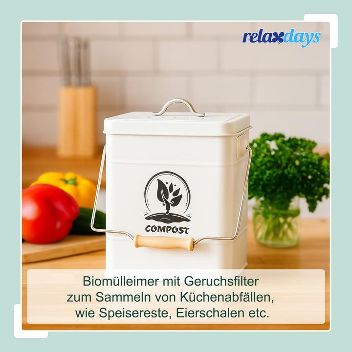 Produktbild Relaxdays Komposteimer mit Geruchsfilter 6 Liter (6 l)