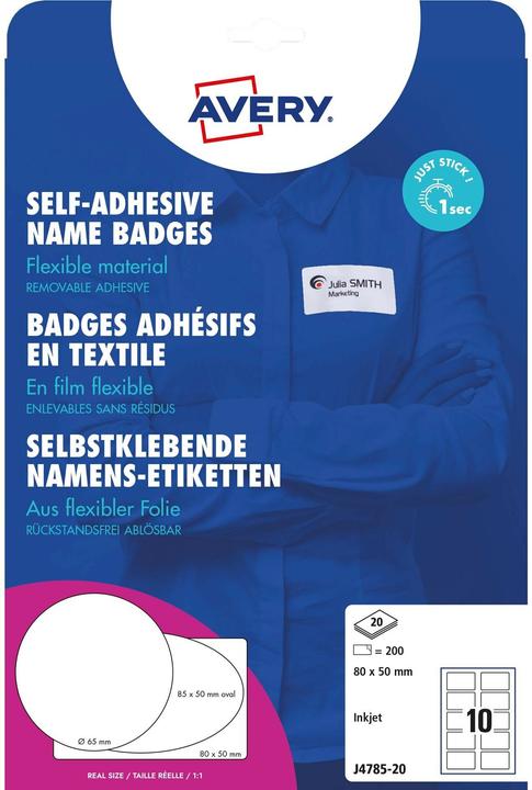 Actual product image Avery Name labels