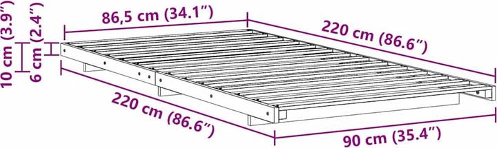 Immagine prodotto vidaXL Bettgestell (90 x 220 cm)