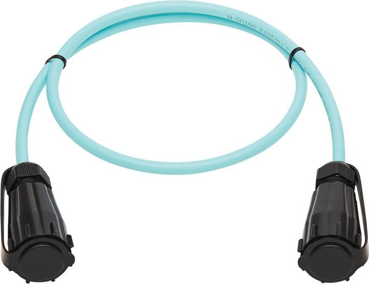 Actual product image Eaton 10Gb Rigid Industrial Duplex Multimode 50/125 OM3 Fiber Patch Cable LC/LC - IP68 Aqu (1 m)
