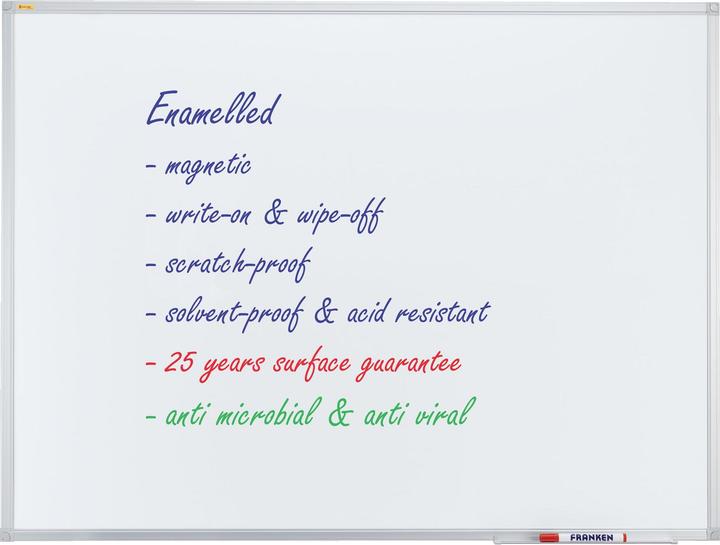 Produktbild Franken Whiteboard X-tra!Line Emaille antimikrobiell (180 x 120 cm)