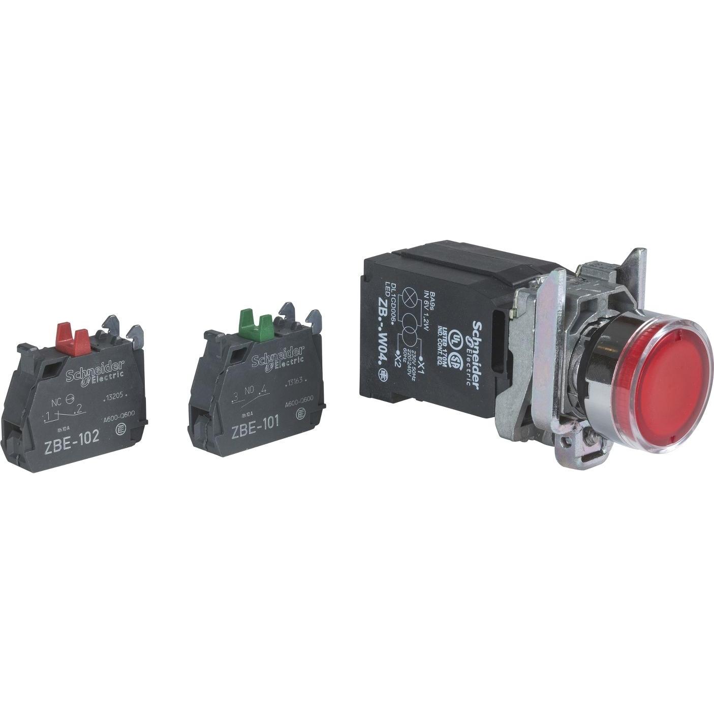 Schneider Electric Leuchtdrucktaster, Taster + Schalter, Rot