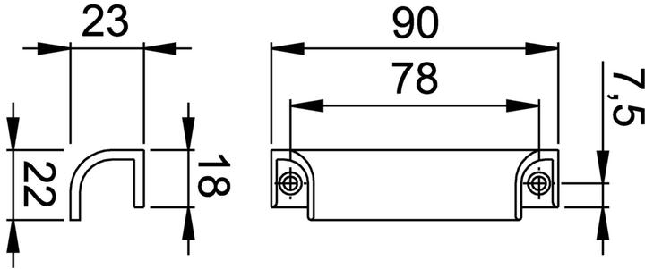 Image du produit Hager Zierbeschläge Poignée en forme de coquille