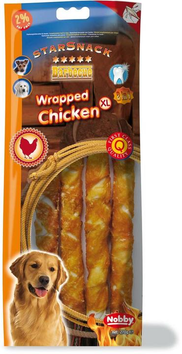 Actual product image Nobby StarSnack Barbecue Wrapped Chicken (Adult, 4 pcs., 300 g)