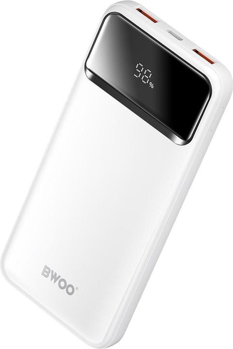 Actual product image Bwoo Ultra thin 22,5W 10000 mAh power bank, white (22.50 W, 37 Wh)