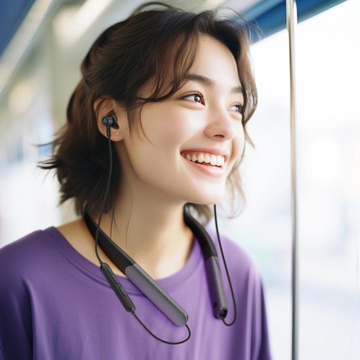 Actual product image Acefast N1 in-ear wireless headphones + USB-A USB-C cable - black (ANC, Wireless)