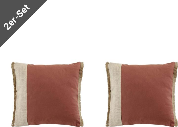 Immagine prodotto Natura Punto Set di 2 cuscini in cotone e iuta Deco (40 x 40 x 15 cm)