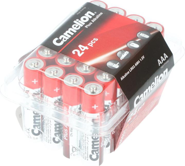 Actual product image Camelion Plus Alkaline AAA Batterien, 24 Stück in praktischer Aufbewahrungsbox (24 pcs., AAA, 1250 mAh)