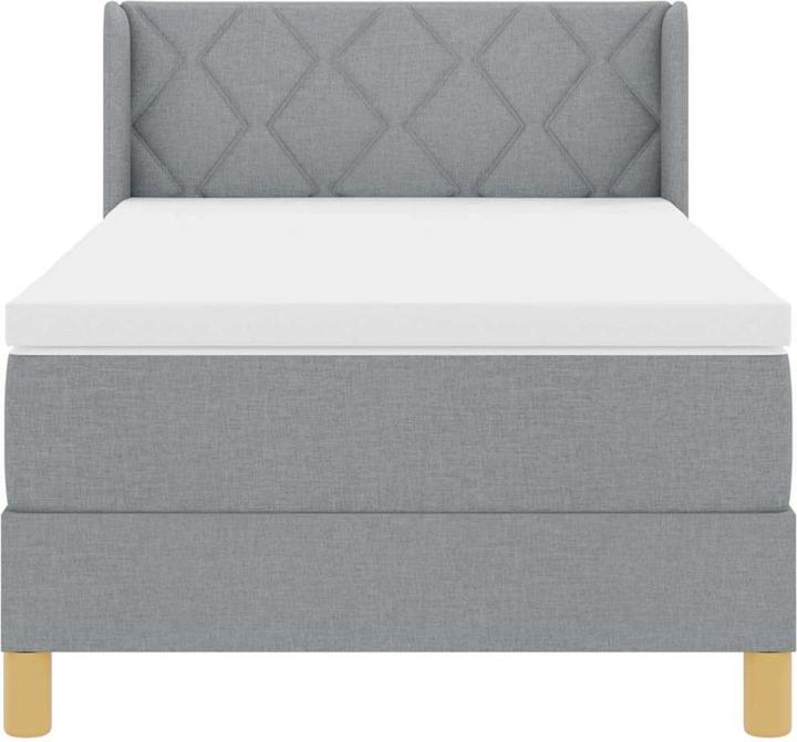 Image du produit vidaXL Boxspringbett Mit Matratze Stoff Hellgrau (100 x 200 cm)