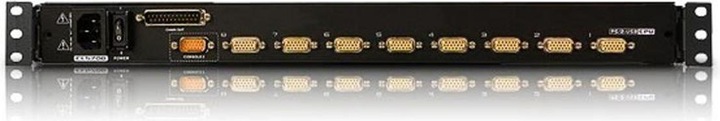 Actual product image Aten CL5708N 8-way KVMP switch with 19" display, USB, PS/2, 19-inch rack mounting, DE layout