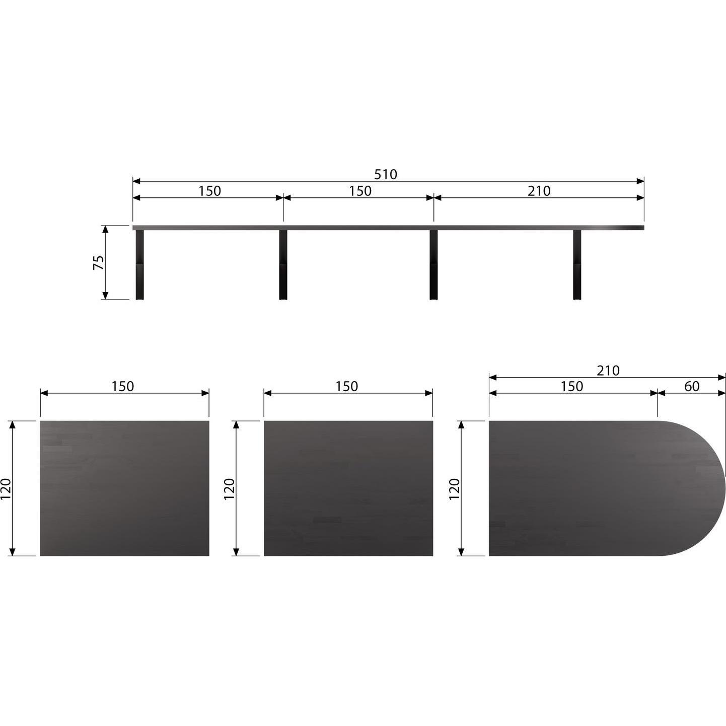 Thumbnail - Woood, Tischplatte, Tablo Lungo (5 x 210 x 120 cm)