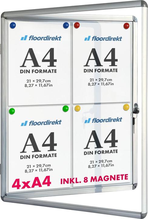 Actual product image Master of Boards PremiumMaster of Boards display case, acrylic glass door, For 4 x A4