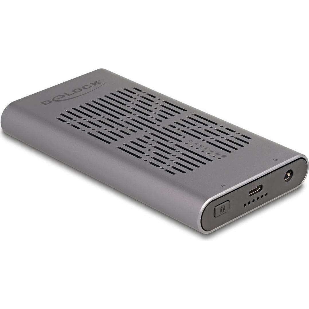Delock Alloggiamento esterno 42027 (M.2 2280, M.2 2242, M.2 2260), Case per hard disk, Grigio