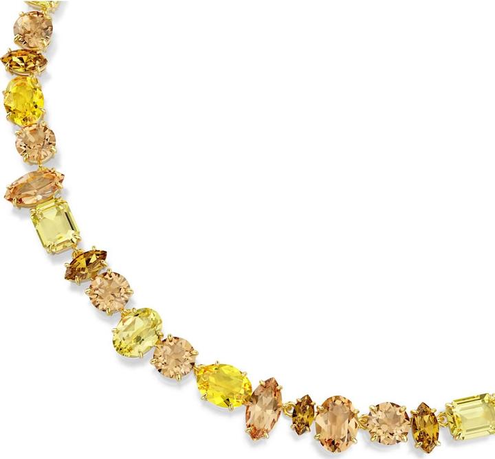 Produktbild Swarovski Gema Tennis Halskette Verschiedene Schliffe Gelb Goldlegierungsschicht (Swarovski Metall)