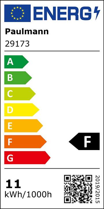 Energie-Label Paulmann T8 Röhre EVG G13 (G13, 11 W, 1200 lm, 1 x, F)