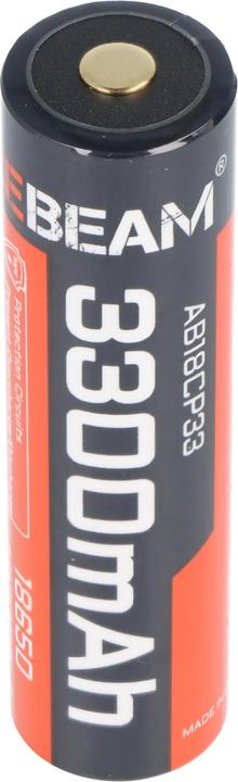 AceBeam 18650 Li-Ion Akku 3.100mAh, 25A, mit Schutzschaltung, 69,70mm x 18,40mm (18650, 3300 mAh)