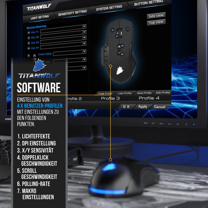 Produktbild Titanwolf Pro Bundle (DE, Kabelgebunden)