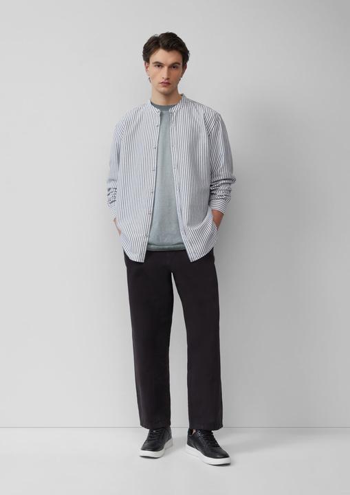 Produktbild S.Oliver Hemd Regular Fit: Stehkragenhemd aus gestreiftem Oxford (S)