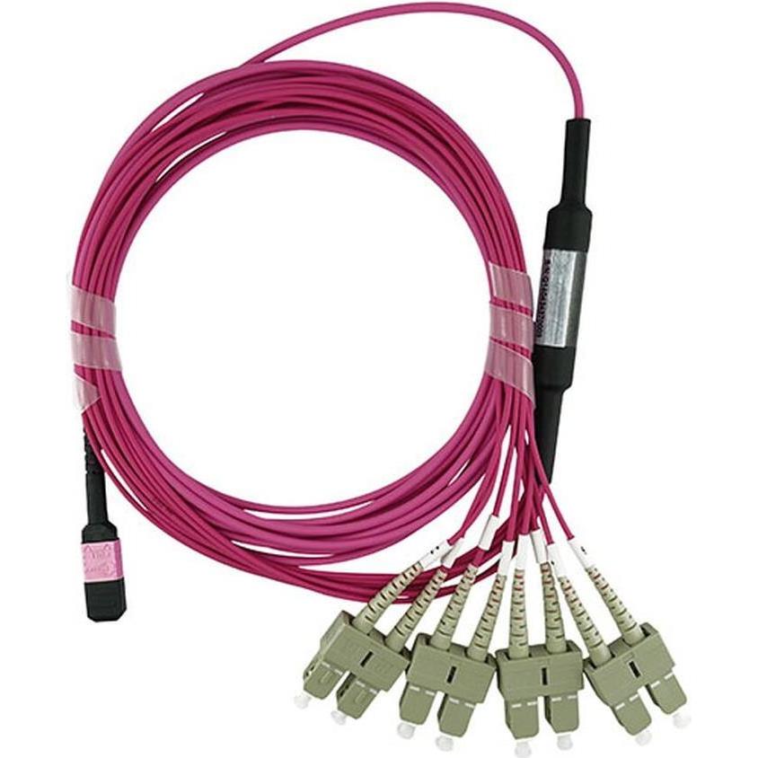CBO LWL MPO/4xSC Breakout Kabel OM4 3 Meter, Transceiver, Rot