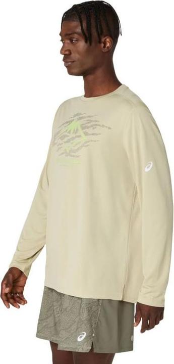 Actual product image ASICS Performance Fujitrail Logo Langarm-Oberteil Grün (M)