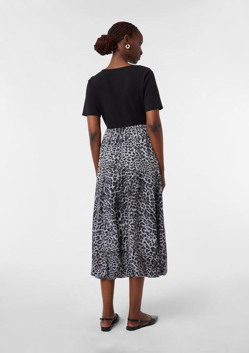 Image du produit Comma Kleid Midikleid aus Materialmix mit Karree-Ausschnitt (40)