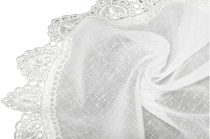 Immagine prodotto Hubatka Tenda da giorno Vitrage da appendere 95 cm x 110 cm, bianca (95 x 110 cm)