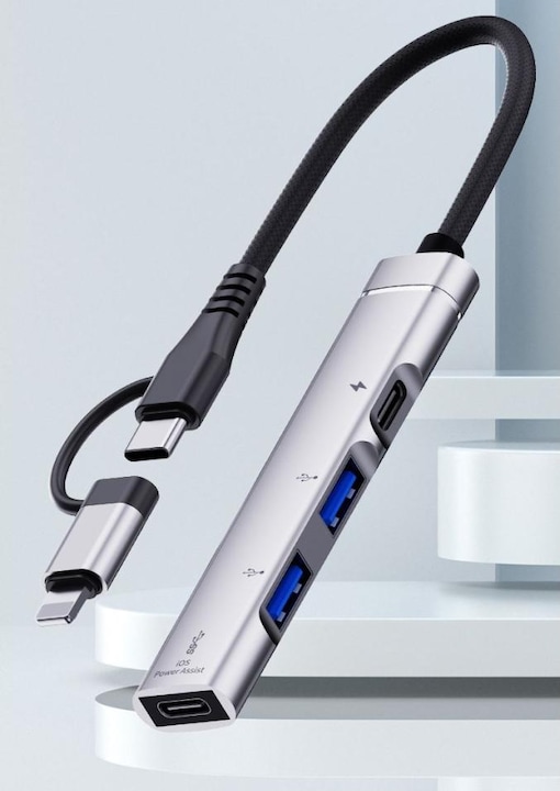 Produktbild PowerGuard 6-in-1 OTG Adapter (Lightning, USB Typ C)
