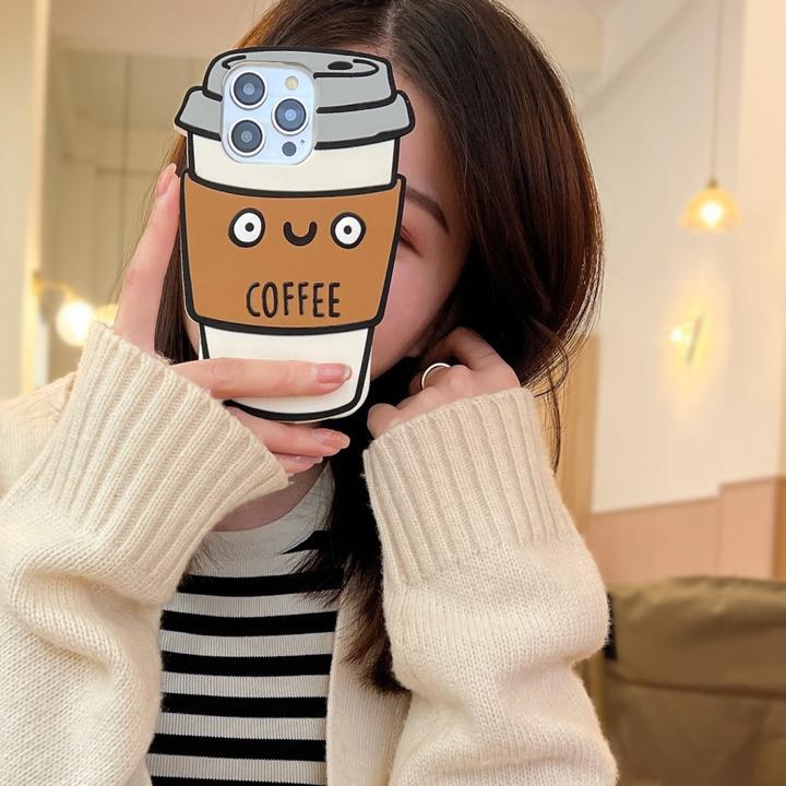 Actual product image Ueli Express Funny 3D silicone coffee cup sleeve (Apple iPhone 15 Pro Max)