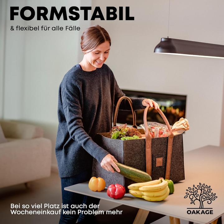 Actual product image Oakage Faltbarer Holzkorb