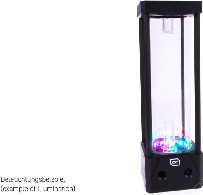 Produktbild Alphacool PUM Eisbecher Aurora D5 Acetal/Glas - 250mm mit D5 VPP655 PWM Pumpe
