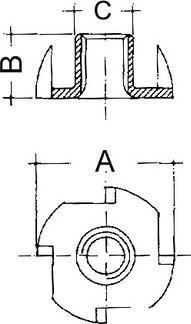 Actual product image Werkstarck Drive-in nuts (M8)