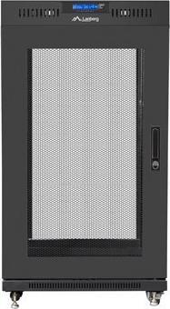 Produktbild Lanberg Free-standing cabinet 19 inches 22U perforated doors LCD (Flat pack) V2 black (22 HE, 19 Zoll Rack)