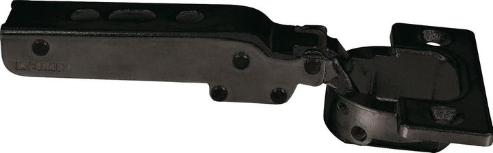 Produktbild LAMP® Schwerlast Möbel Scharnier 95°, Eckanschlag, mit Feder, schwarz