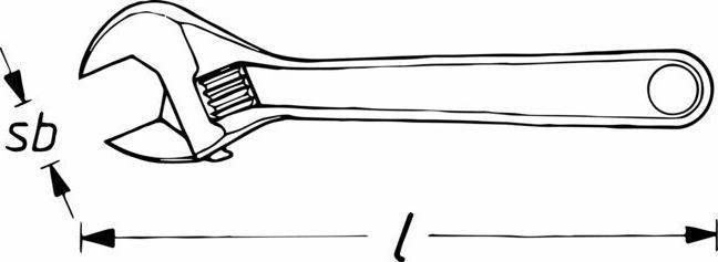 Immagine prodotto HAZET Chiave a forchetta semplice ∙ regolabile 279-8 ∙ Profilo esagonale esterno (23 mm)