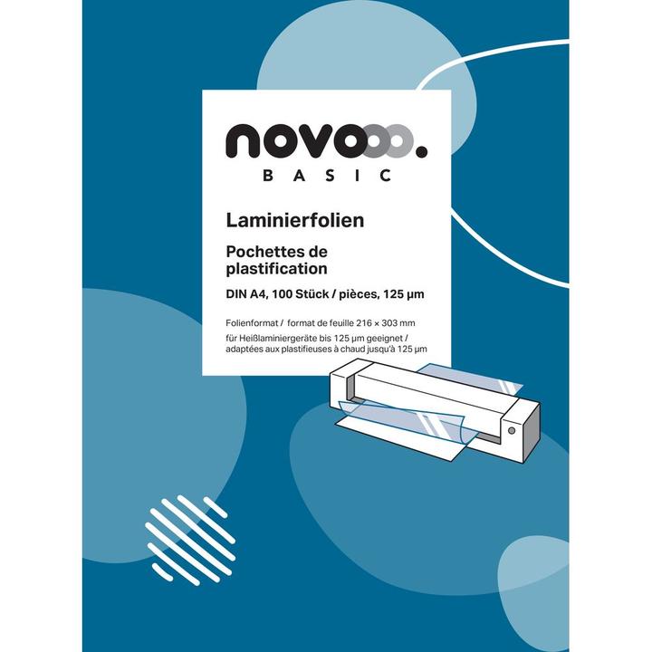 Immagine prodotto Novooo Pellicola di laminazione A4 (A4, 100 Pezzo/i, 125 µm)