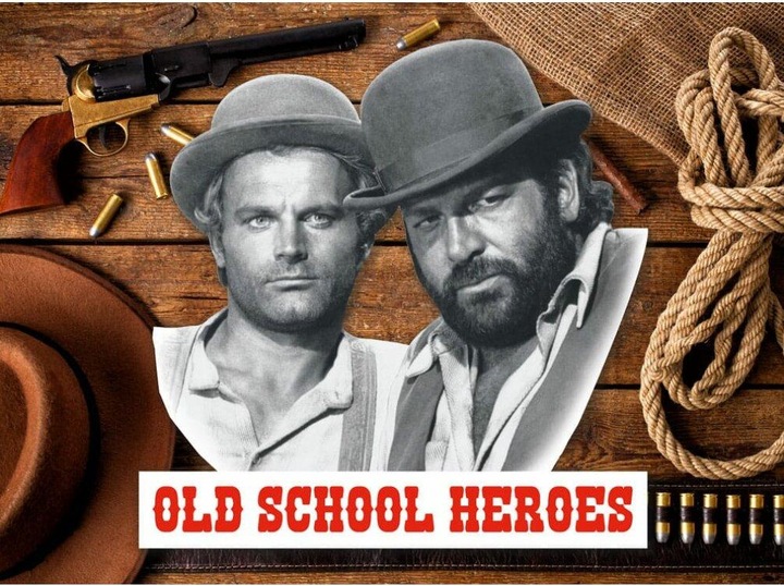 Immagine prodotto Blechwaren Fabrik Braunschweig Bud Spencer & Terence Hill 3D segno di latta Old School Heroes 45 x 45 cm (45 x 45 cm)