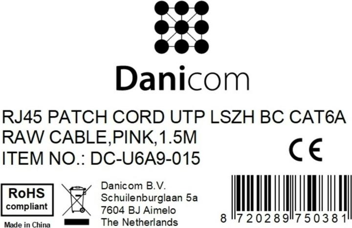 Produktbild Dsit CAT6a Netzwerkkabel 100% Kupfer (U/UTP, CAT6a, 1.50 m)