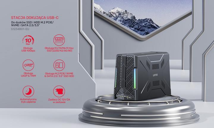 Actual product image Unitek USB4 M.2 SSD Dockingstation / Klonstation mit 4 Einschüben