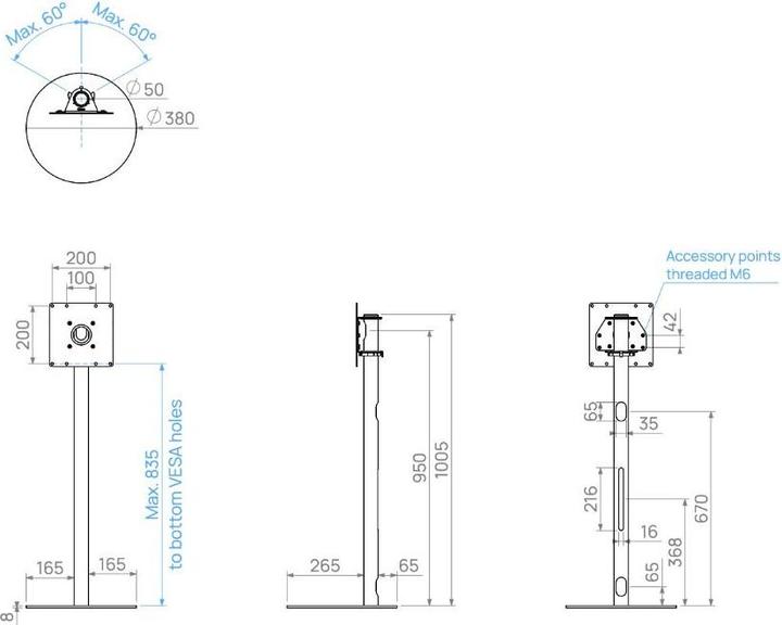 Produktbild Cavus GATE100B22 (15 kg, 19" - 42")