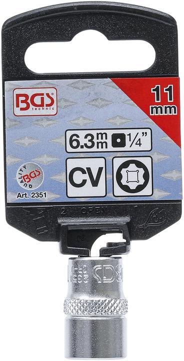 Actual product image BGS Socket, Super Lock 6.3 mm (1/4") Drive 11 mm (11 mm)