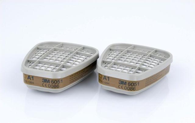 Actual product image 3M Gas and combination filter 6051 4 Pa (A1, 8 x)