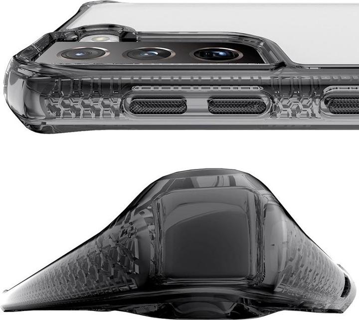 Actual product image Itskins Drop-Protection Cover HYBRID CLEAR black and transparent (Samsung Galaxy S21)