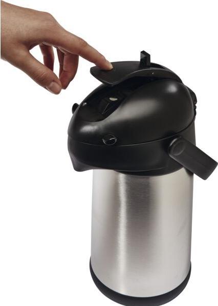 Immagine prodotto Helios Caraffa a pompa per tubi in acciaio inossidabile 18/10, a doppia parete, capacità: 2,50 litri (250 l)