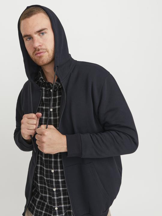 Produktbild Jack & Jones Plus Size Einfarbig Kapuzenpullover mit Reissverschluss Kapuzenpullover mit Reissverschluss (XXL)
