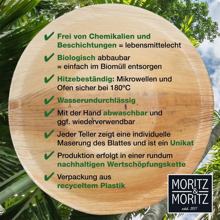 Image du produit Moritz & Moritz Bols en feuille de palmier 25 pièces