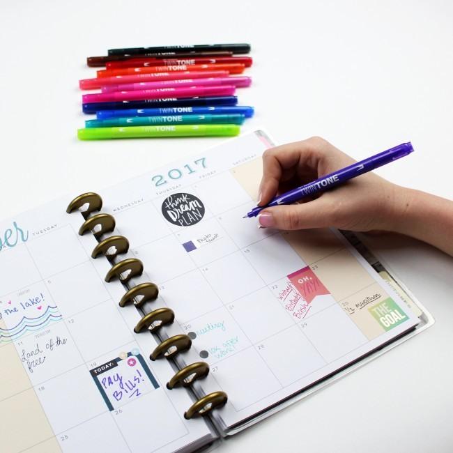 Produktbild Tombow Marker TwinTone helle Farben (12x)