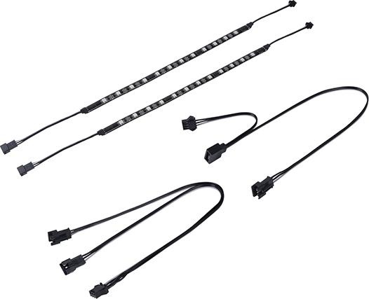 Actual product image Silverstone SST-LS03 - Bright RGB LED Light Strip for modding PC cases, 30cm, 12 pieces adre (RGB)