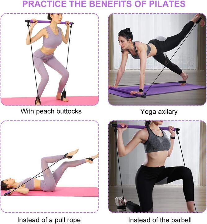 Image du produit Surplex Pilates Bar Kit mit Widerstandsband für Ganzkörpertraining
