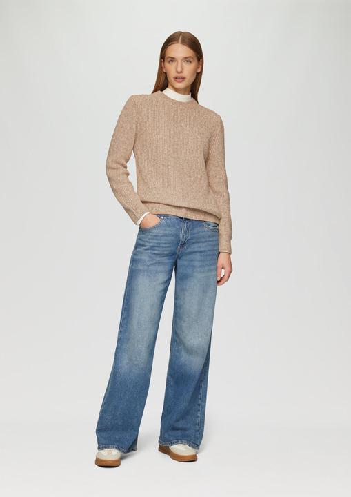 Image du produit S.Oliver Strickpullover Strickpullover mit Rippdetail und Crew Neck (46)